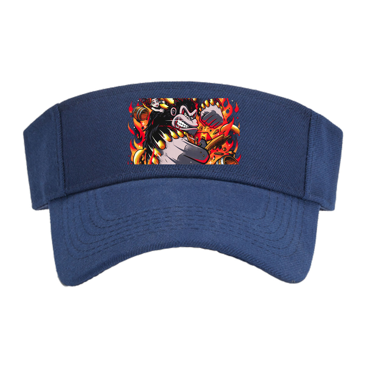 Donkey Kong and Diddy Kong in Fiery Action with Bananas and Barrels -  Visor cap