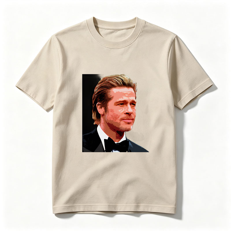 Brad Pitt in a Tuxedo Portrait - Tee
