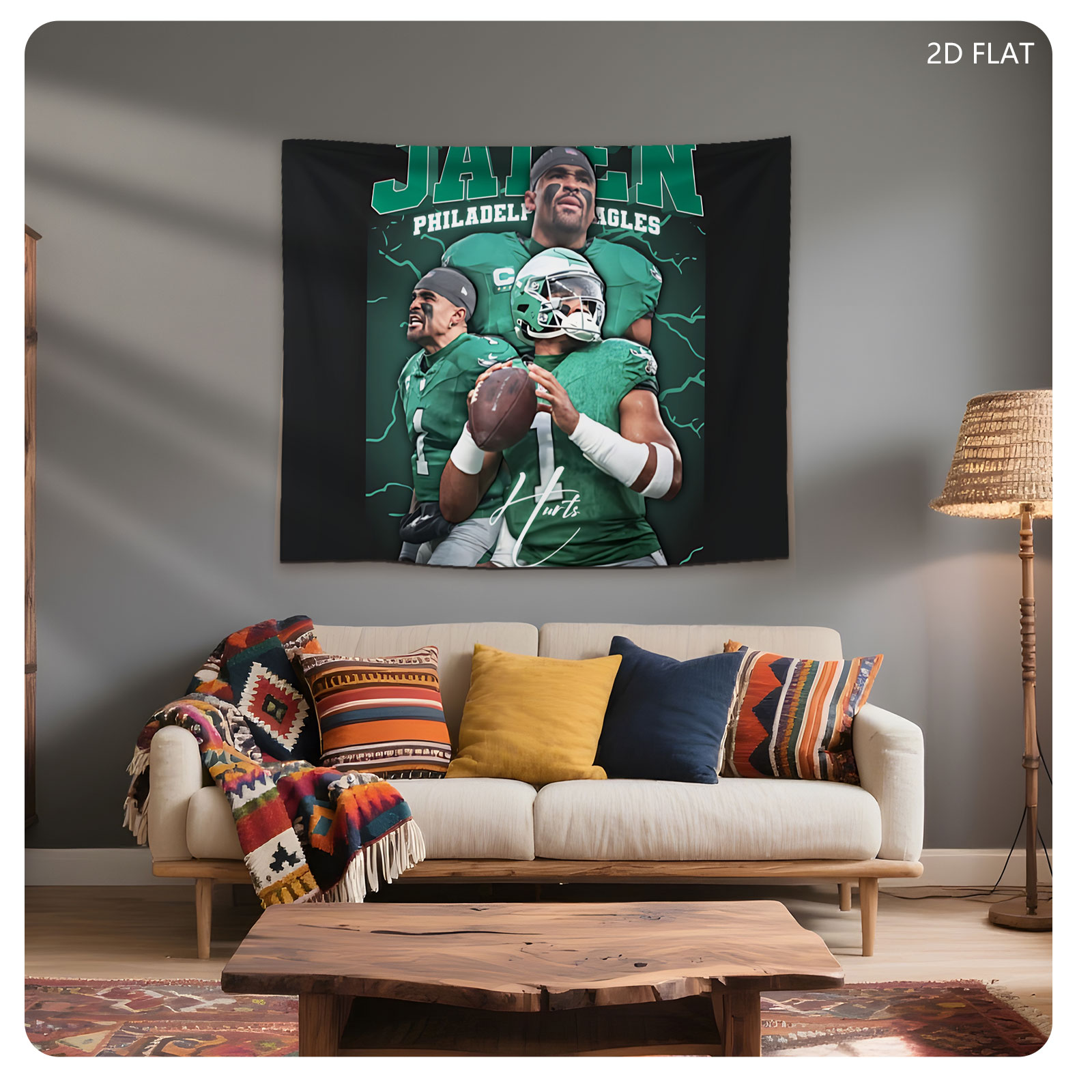 Jalen Hurts, Philadelphia Eagles Quarterback, in Action and Leadership Moments - Tapestry