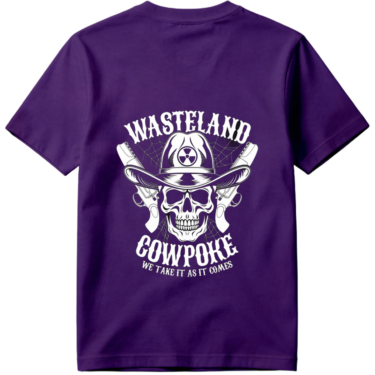 Wasteland Cowpoke: Skull with Cowboy Hat and Revolvers - Tee