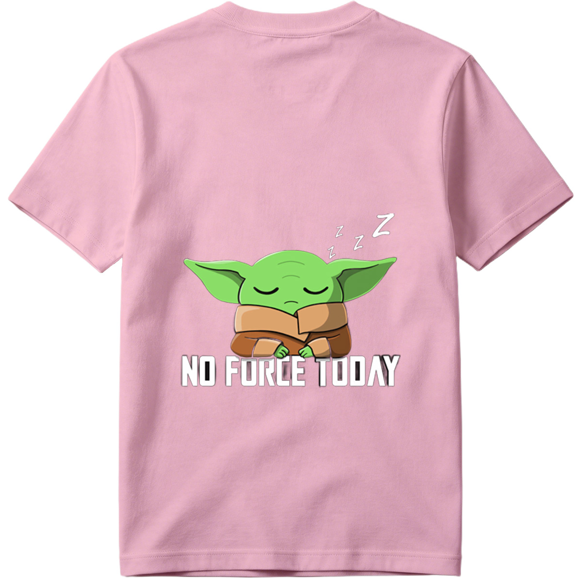 Baby Yoda Sleeping No Force Today - Tee