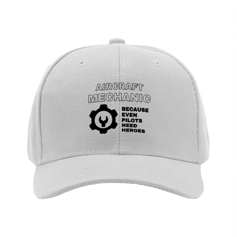 1pc New Baseball Cap Aircraft Mechanic Print Adjustable Unisex Hat for Outdoor Work and Casual Wear Adults
