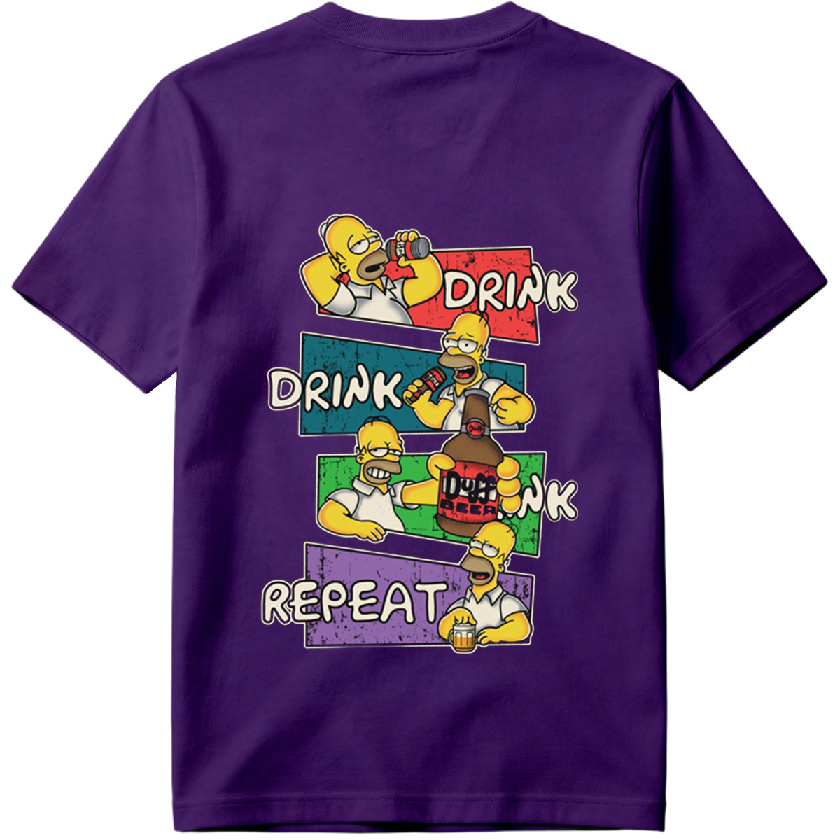 The Simpsons Homer Drink Duff Beer Repeat - Tee