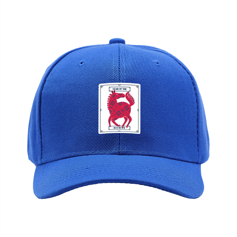 1pc New Baseball Cap Year of the Horse Print Design Unisex Adjustable Hat for Outdoor Activities and Casual Wear Suitable for Adults