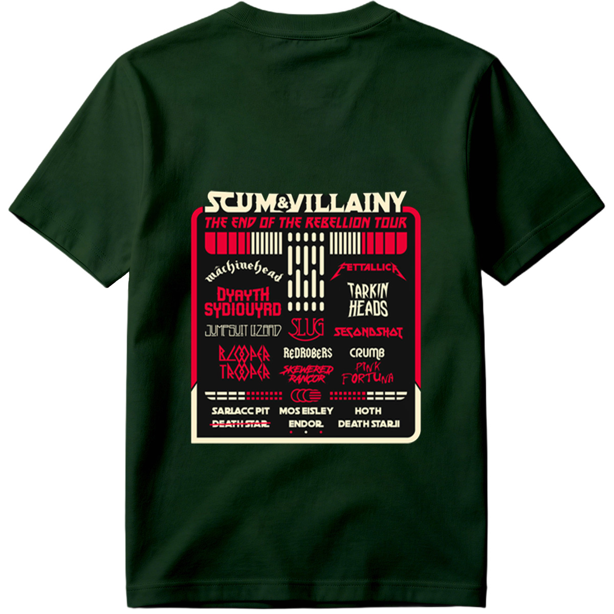 Scum & Villainy: The End of the Rebellion Tour – Star Wars Inspired Band Lineup - Tee