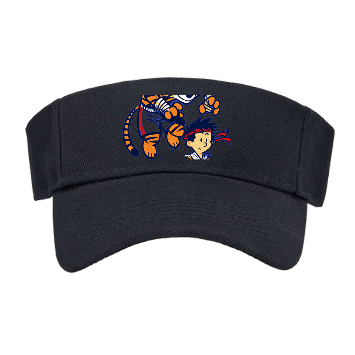 Tiger and Martial Artist Boy in Action Pose -  Visor cap