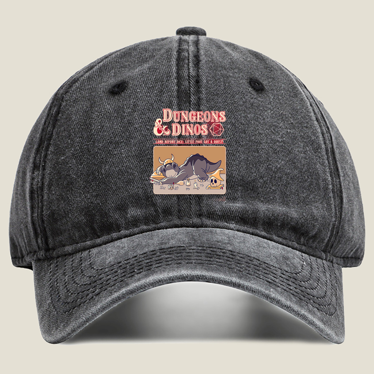 Dungeons & Dinos: Little Foot's Quest - Washed Denim - Baseball Cap