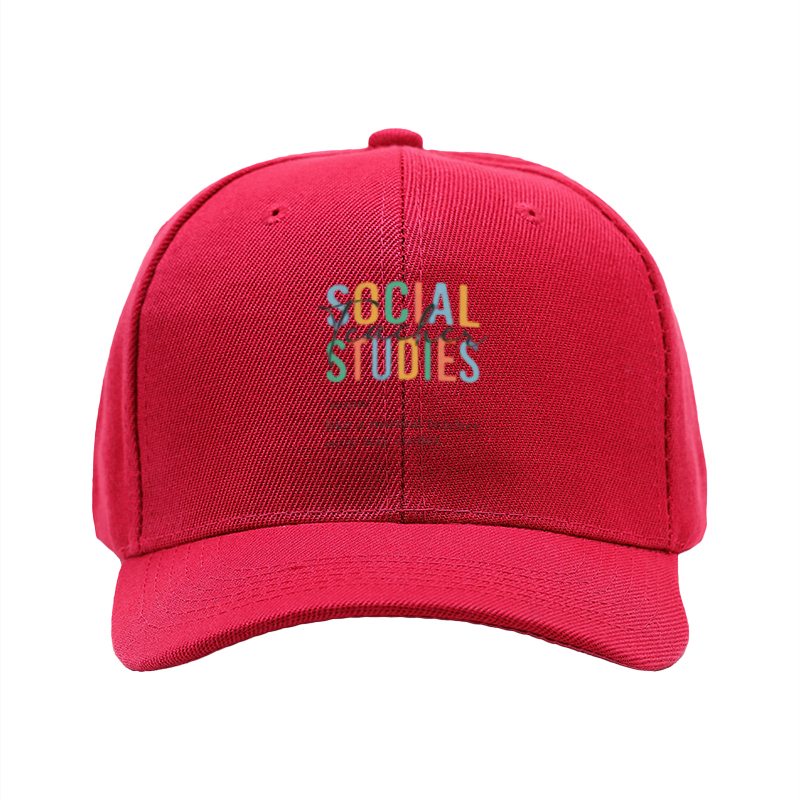 1pc New Baseball Cap Social Studies Print Unisex Adjustable Hat for Outdoor Activities Adults and Teens