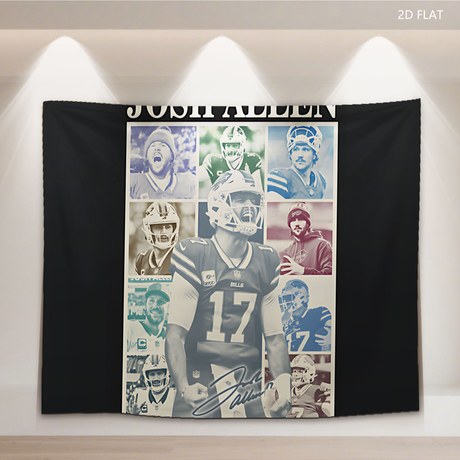 Josh Allen: Buffalo Bills Quarterback Collage - Tapestry