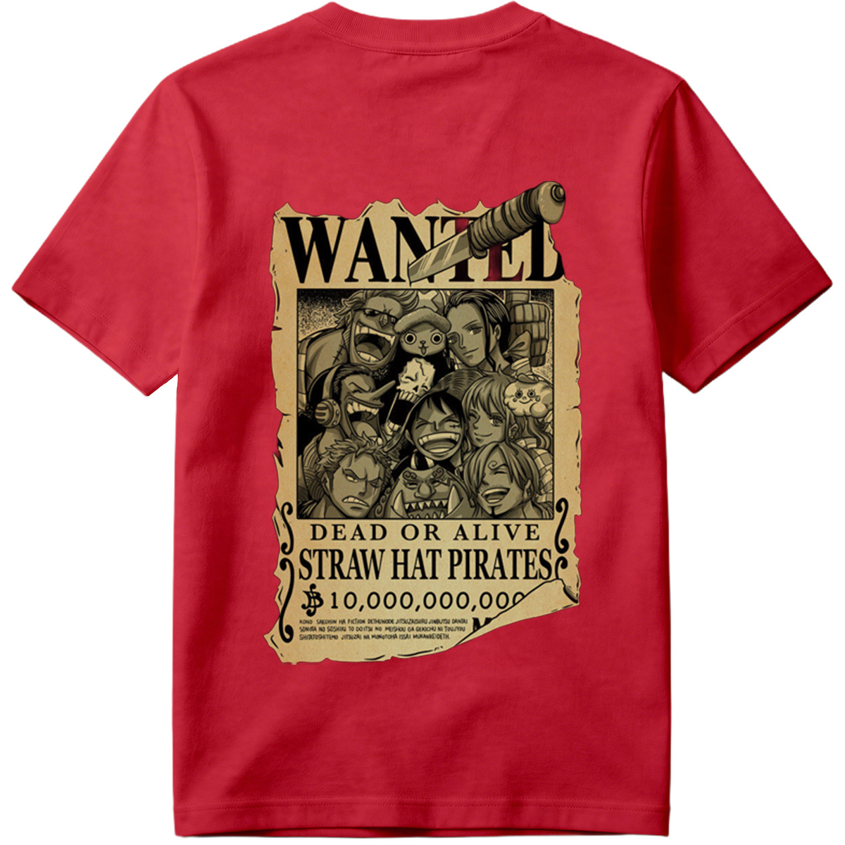 One Piece Straw Hat Pirates Wanted Poster - Tee
