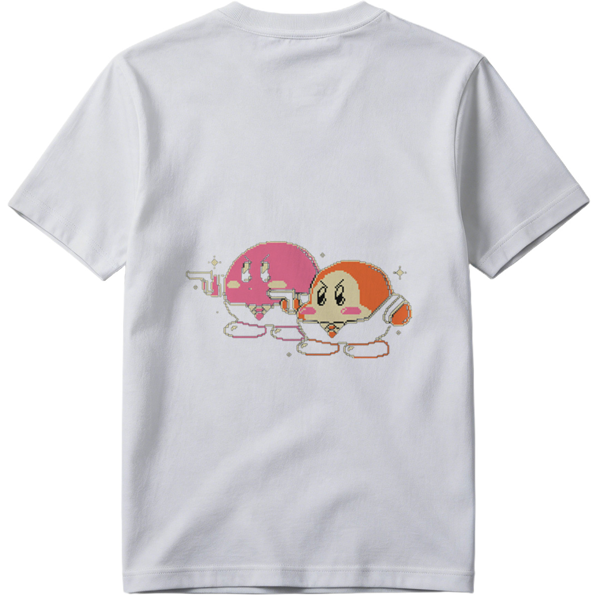 Kirby and Waddle Dee in Pixel Art Style - Tee