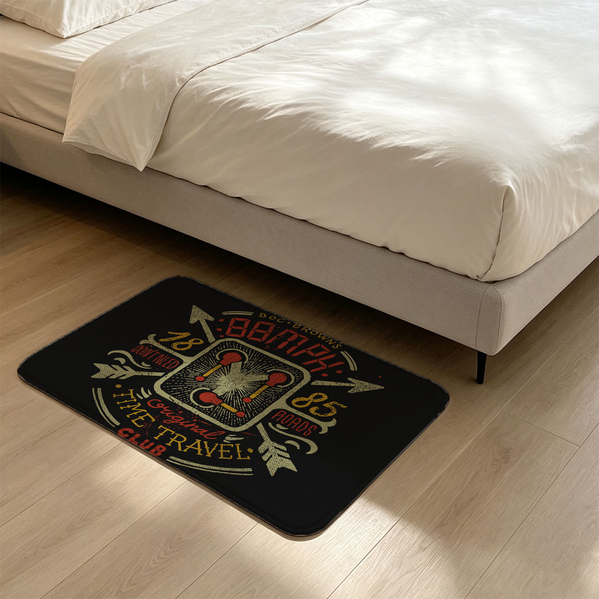 Doc Brown's 88 MPH Time Travel Club: Original 1985 Road Trip - Flannel floor mat