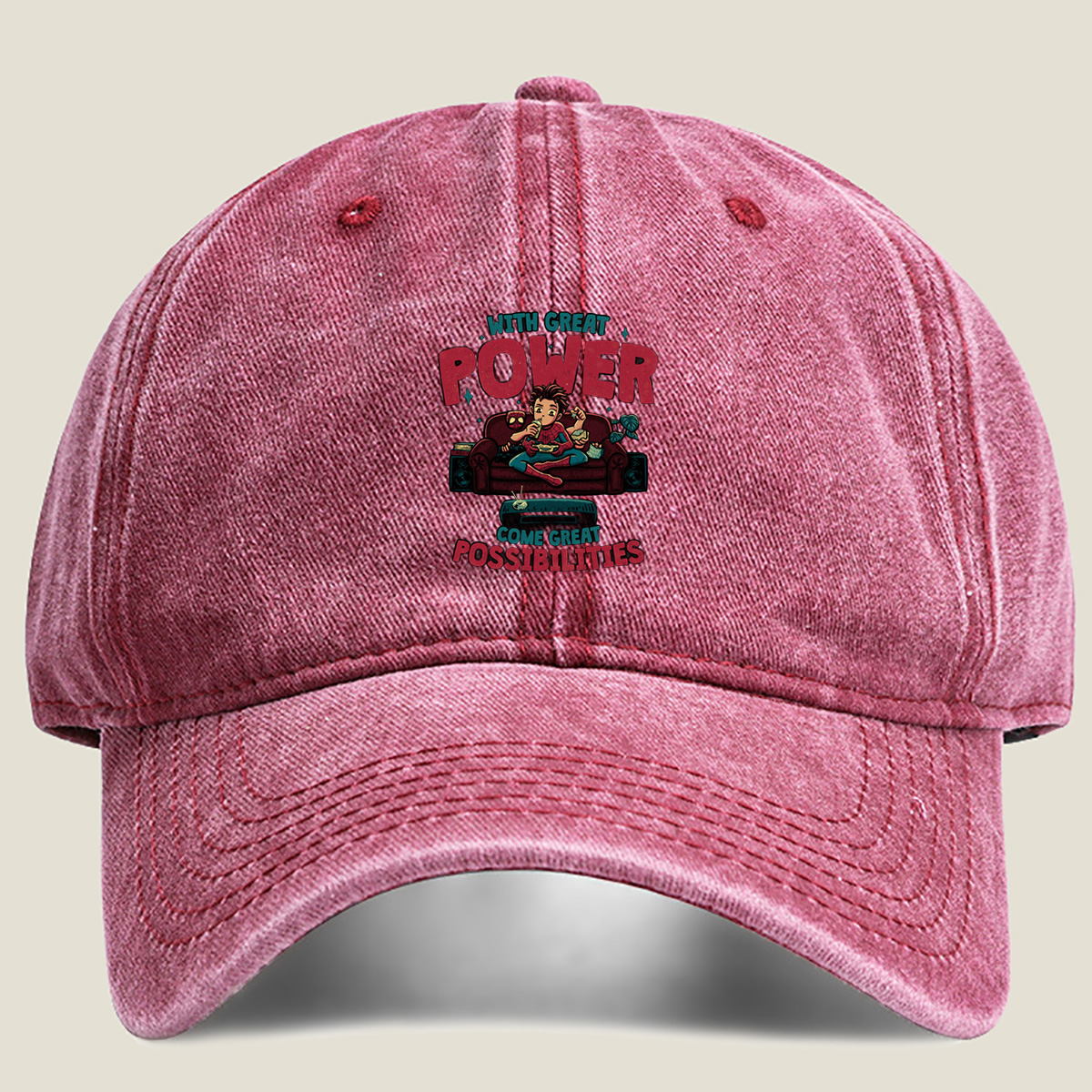 Spider-Man: With Great Power Come Great Possibilities - Washed Denim - Baseball Cap