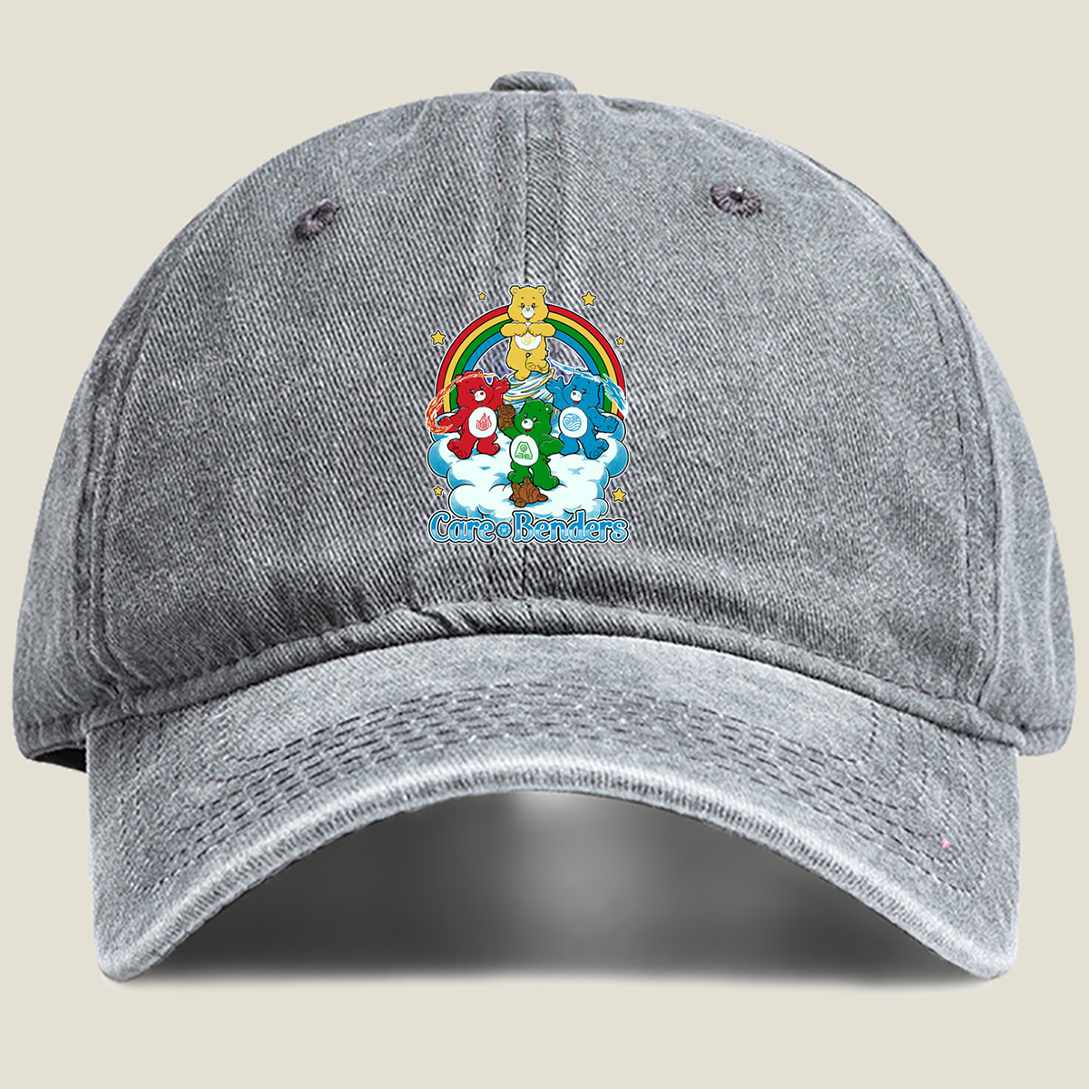 Care Bears and Avatar: The Last Airbender Crossover - Care Benders - Washed Denim - Baseball Cap