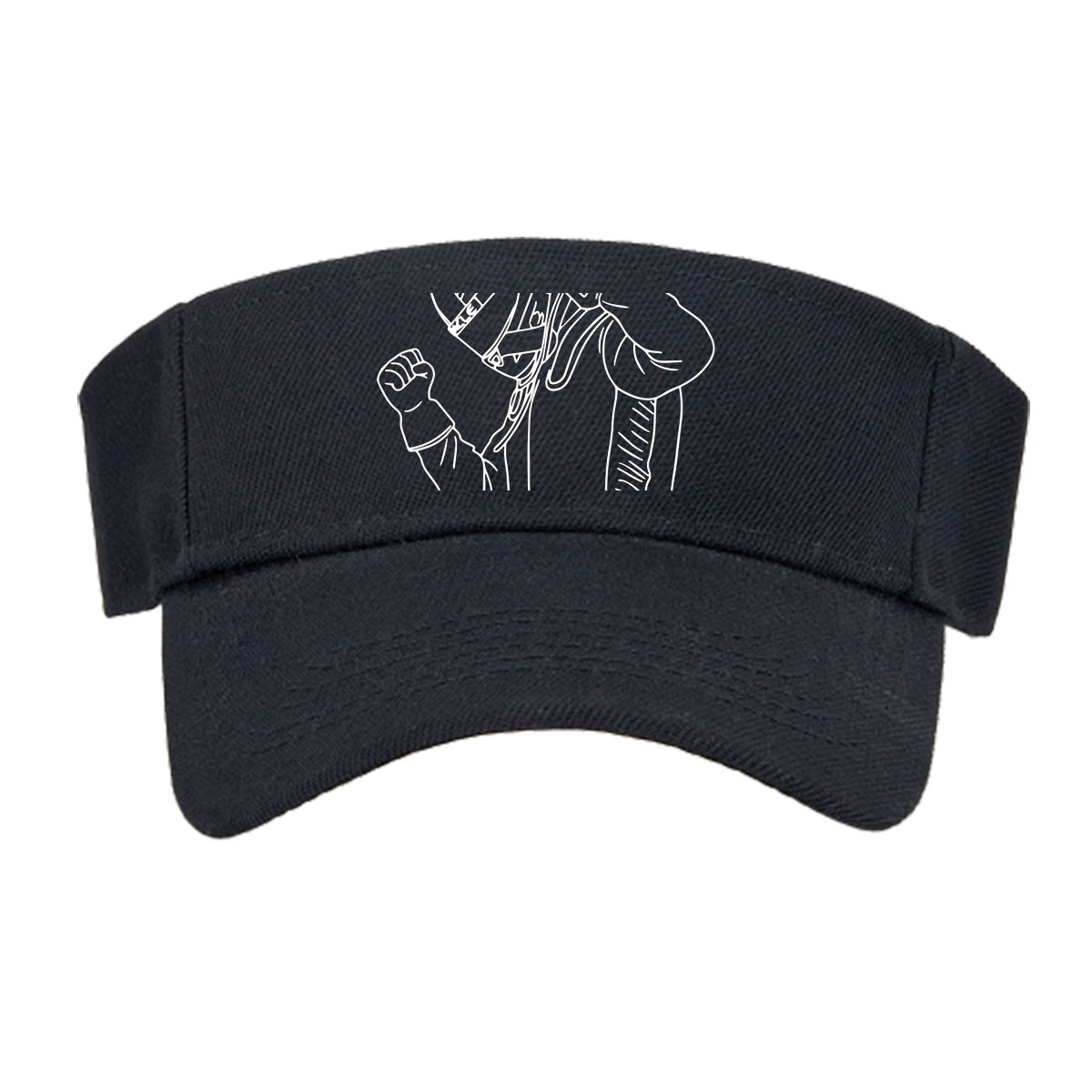 Maybe God Is With Him But He Is Not God - Motivational Quote with Fighter Art -  Visor cap