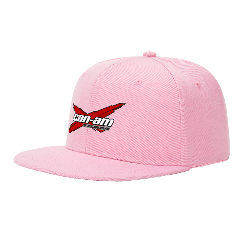 Flat Brim Baseball Cap Can-Am Team Logo Print Streetwear Underground Skate Style for Basketball Court Skate Park Urban Riders and Streetwear Enthusiasts