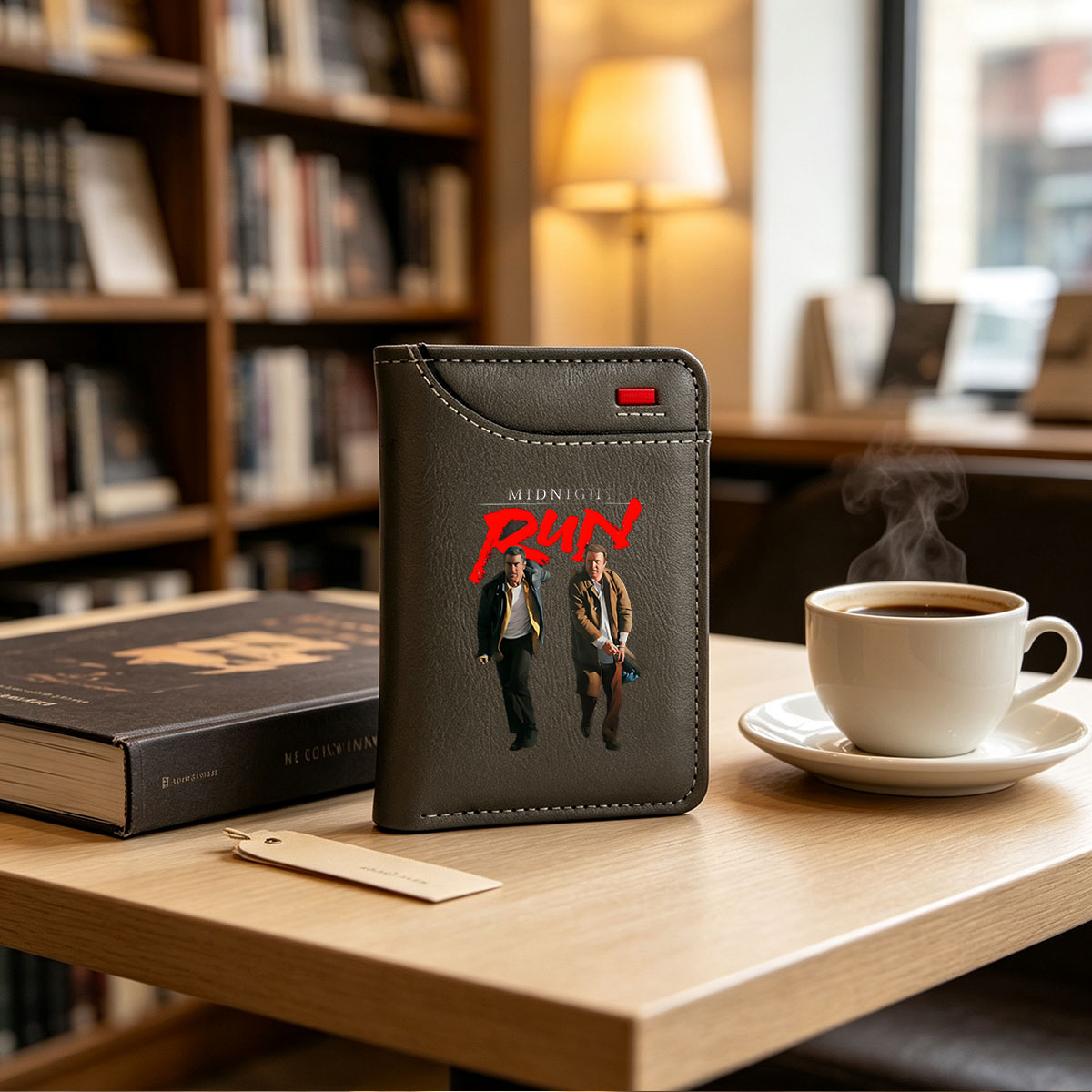 Midnight Run: Robert De Niro and Charles Grodin in Action - Vertical Style Wallet