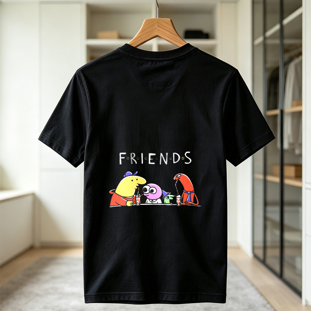 Friends: The Animated Characters Enjoying Drinks Together - Tee
