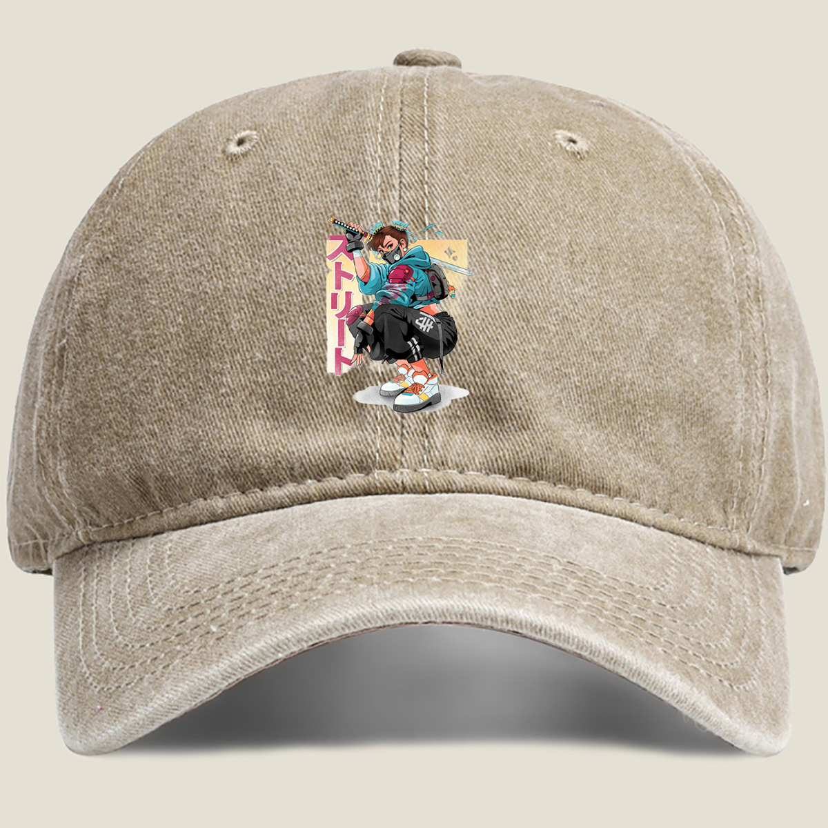 Street Fighter - Sakura - Washed Denim - Baseball Cap