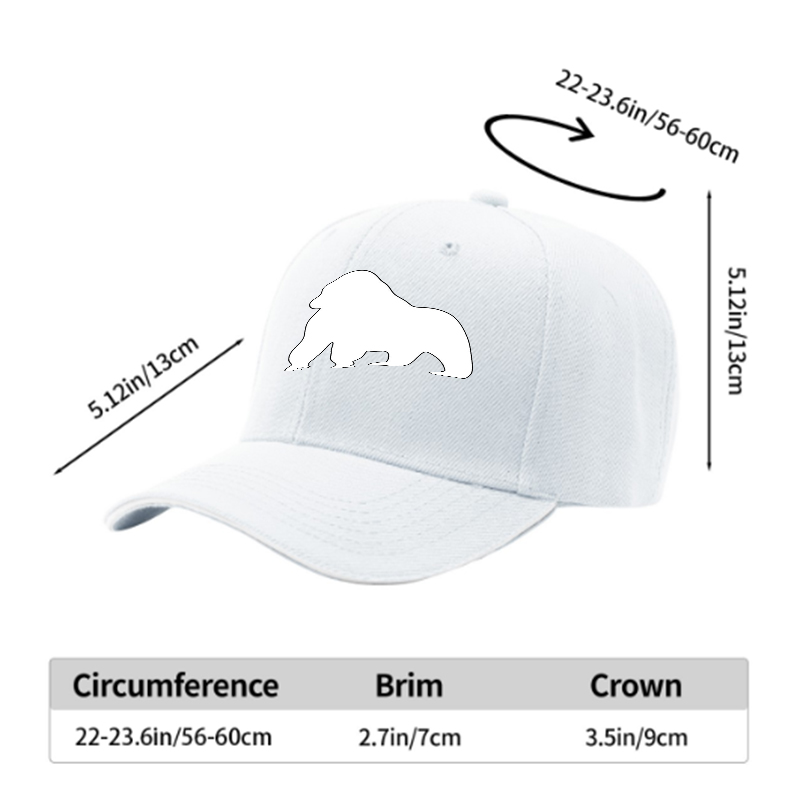 Unisex Classic Sandwich Hat with Lion Silhouette Print - Lightweight Cotton Baseball Cap for Outdoor Activities, Travel, and Casual Wear - Ideal for Adults Seeking Stylish Sun Protection and Comfortable Fit