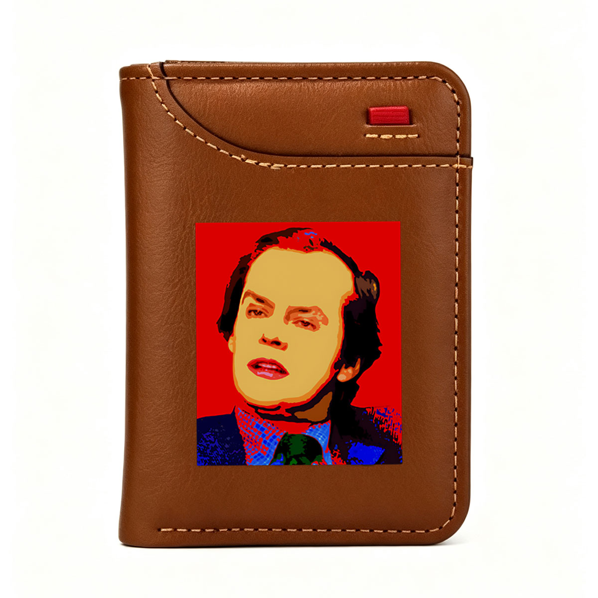 Pop Art Portrait of a Man in a Suit and Tie - Vertical Style Wallet