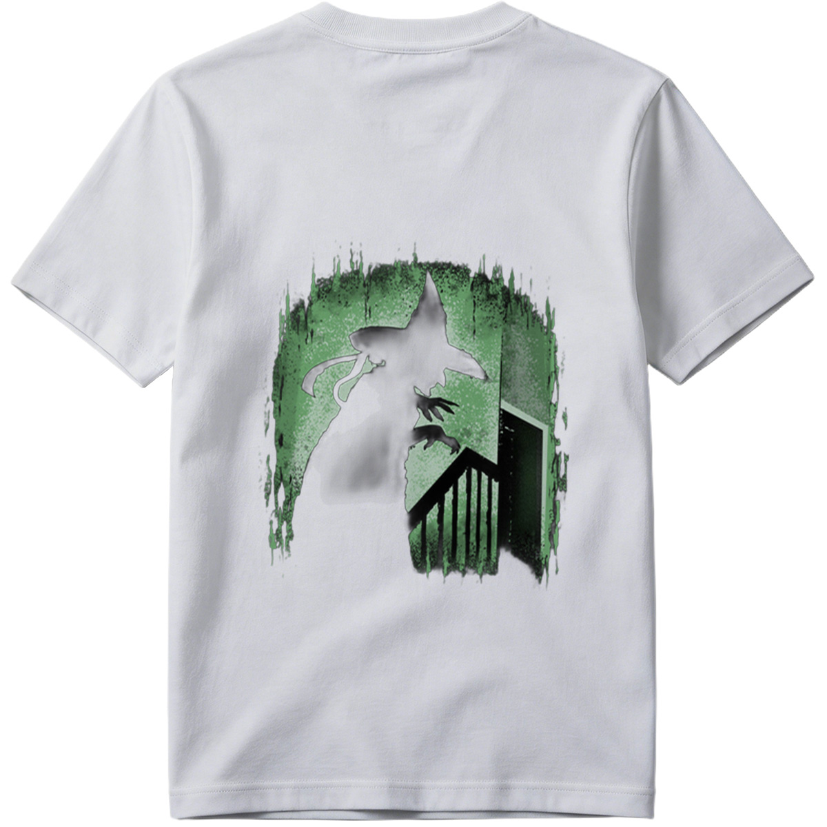 Witch Silhouette in Green Glow - Tee