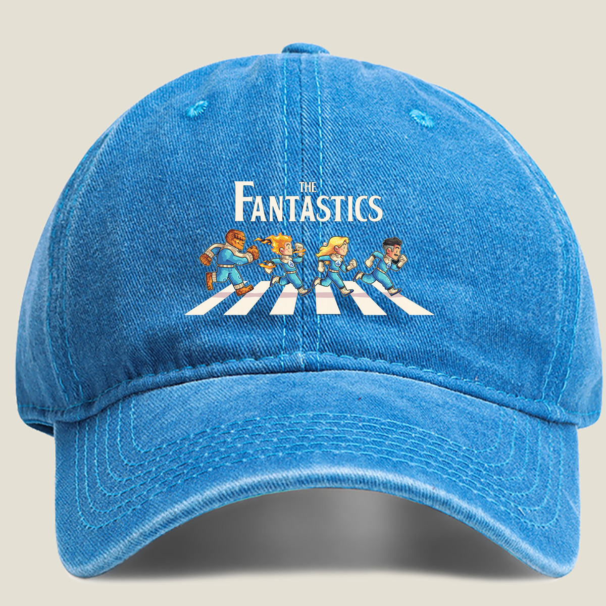 The Fantastics: The Fantastic Four Crossing the Street - Washed Denim - Baseball Cap