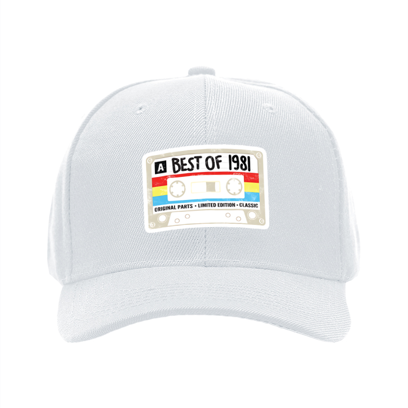 1pc New Baseball Cap with Cassette Tape Best of 1981 Print Unisex Adjustable Hat for Casual Streetwear Fashion Adults and Teens Outdoor Activities Retro Music Lover Style