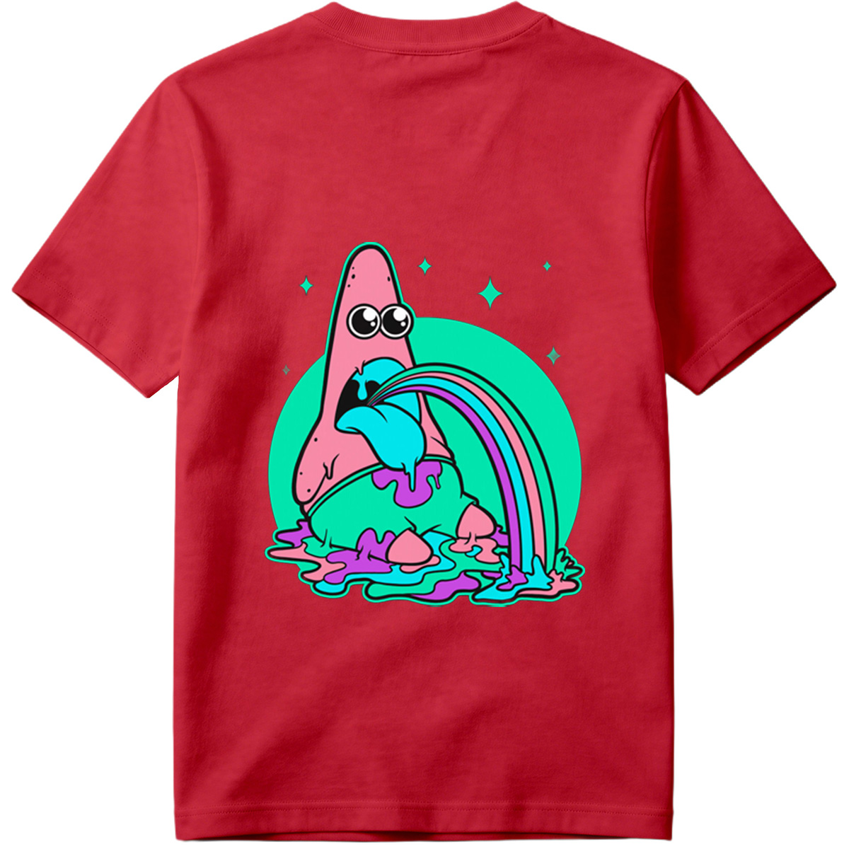 Patrick Star Rainbow Vomit - Tee