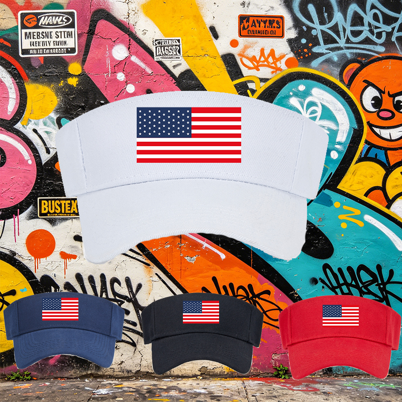 Unisex Classic Mesh Back Cap with USA Flag Print - American Flag Design for Outdoor Activities, Perfect for Adults Seeking Patriotic Style and Sun Protection