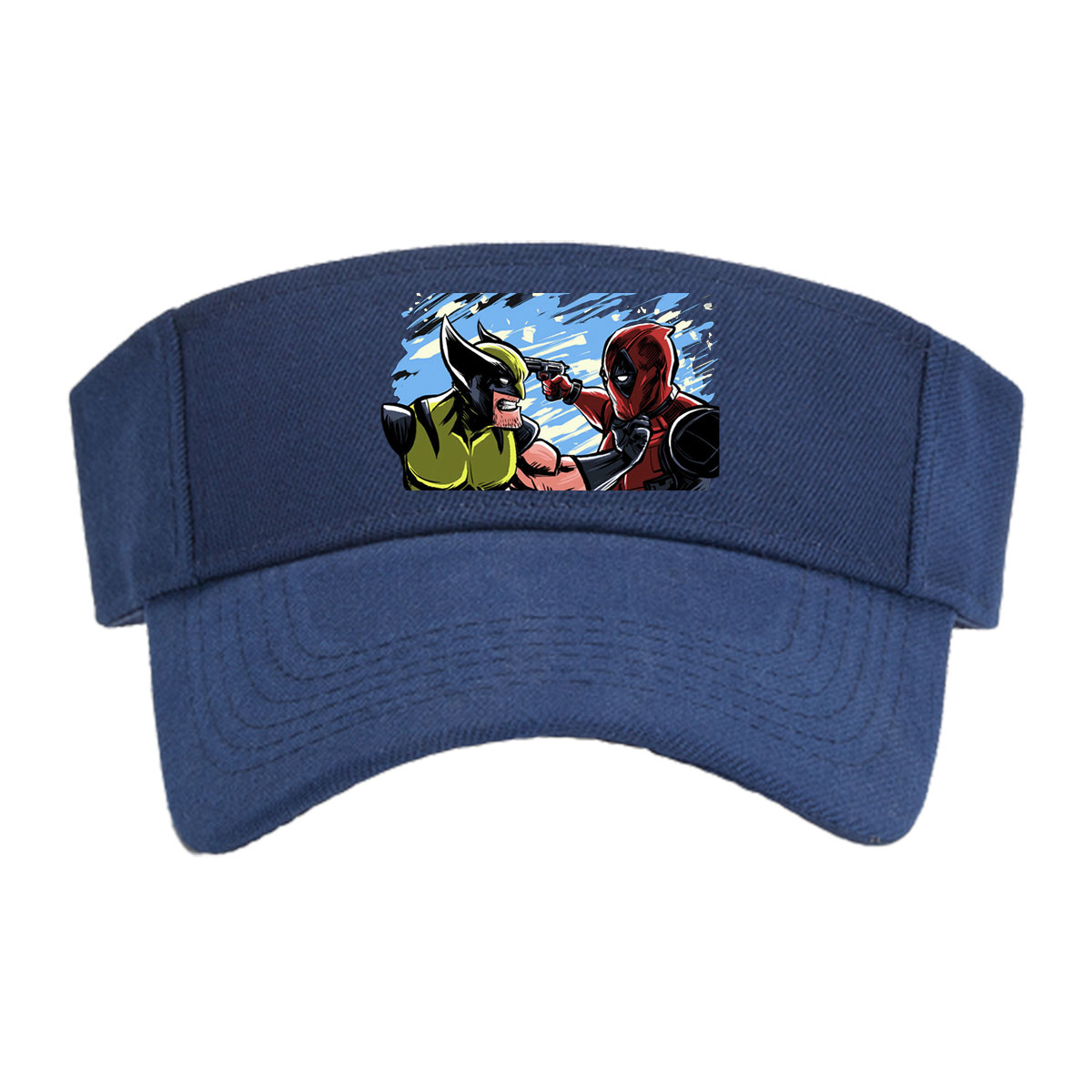 Wolverine vs Deadpool: Intense Face-Off in Comic Style -  Visor cap