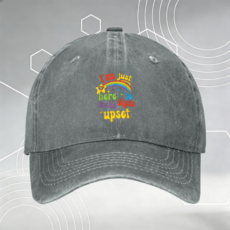 New Baseball Cap with Rainbow Pride Print 