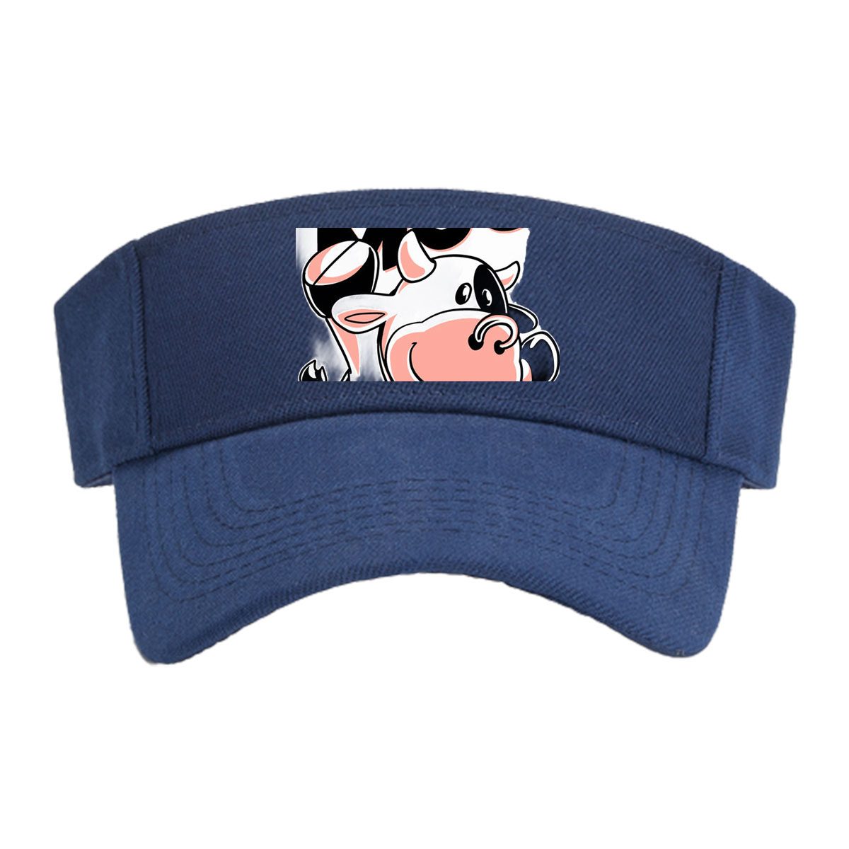 Super Moo: Cartoon Cow Character Design -  Visor cap