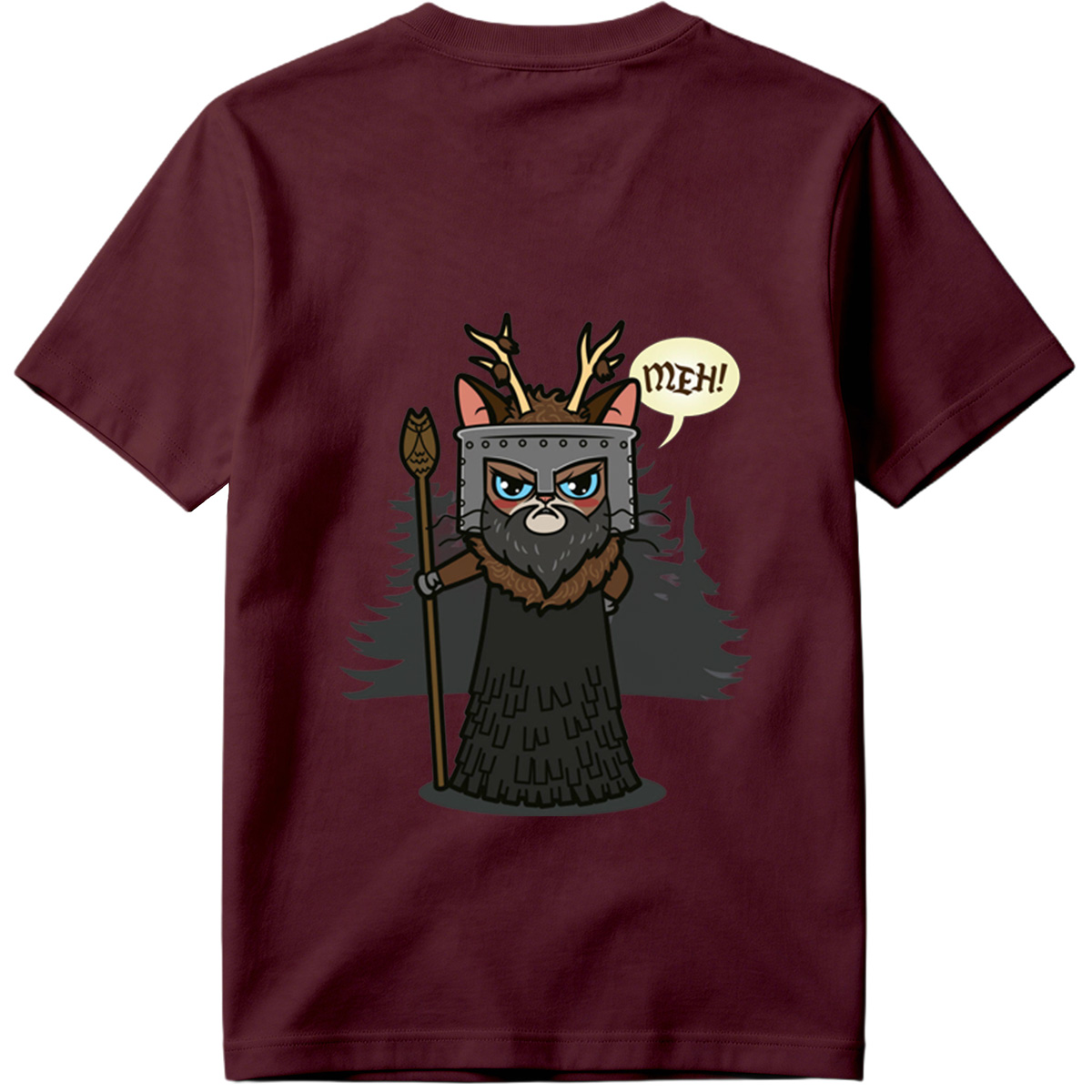 Cat Warrior with Antlers and Spear: 