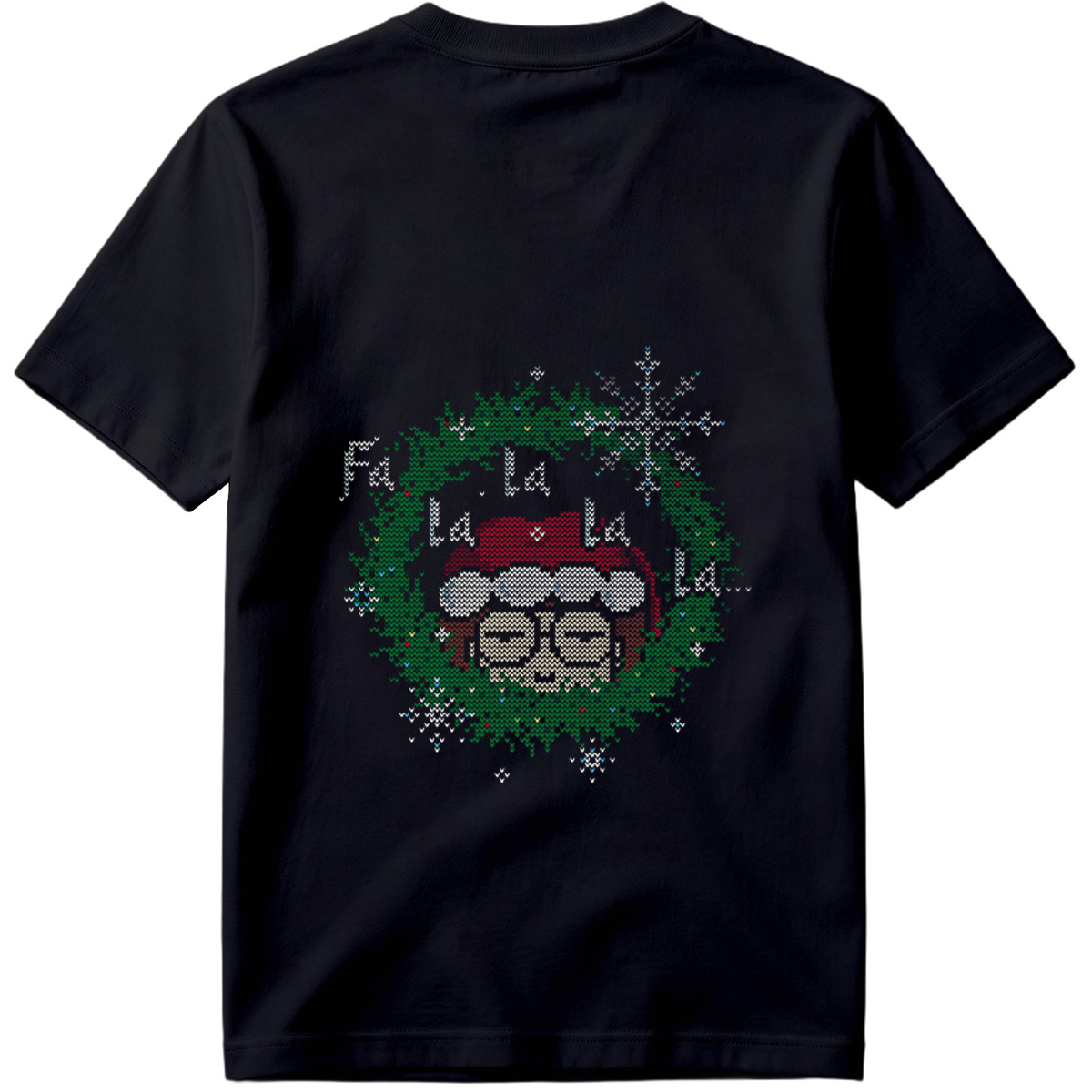 Santa Claus in a Christmas Wreath - Tee