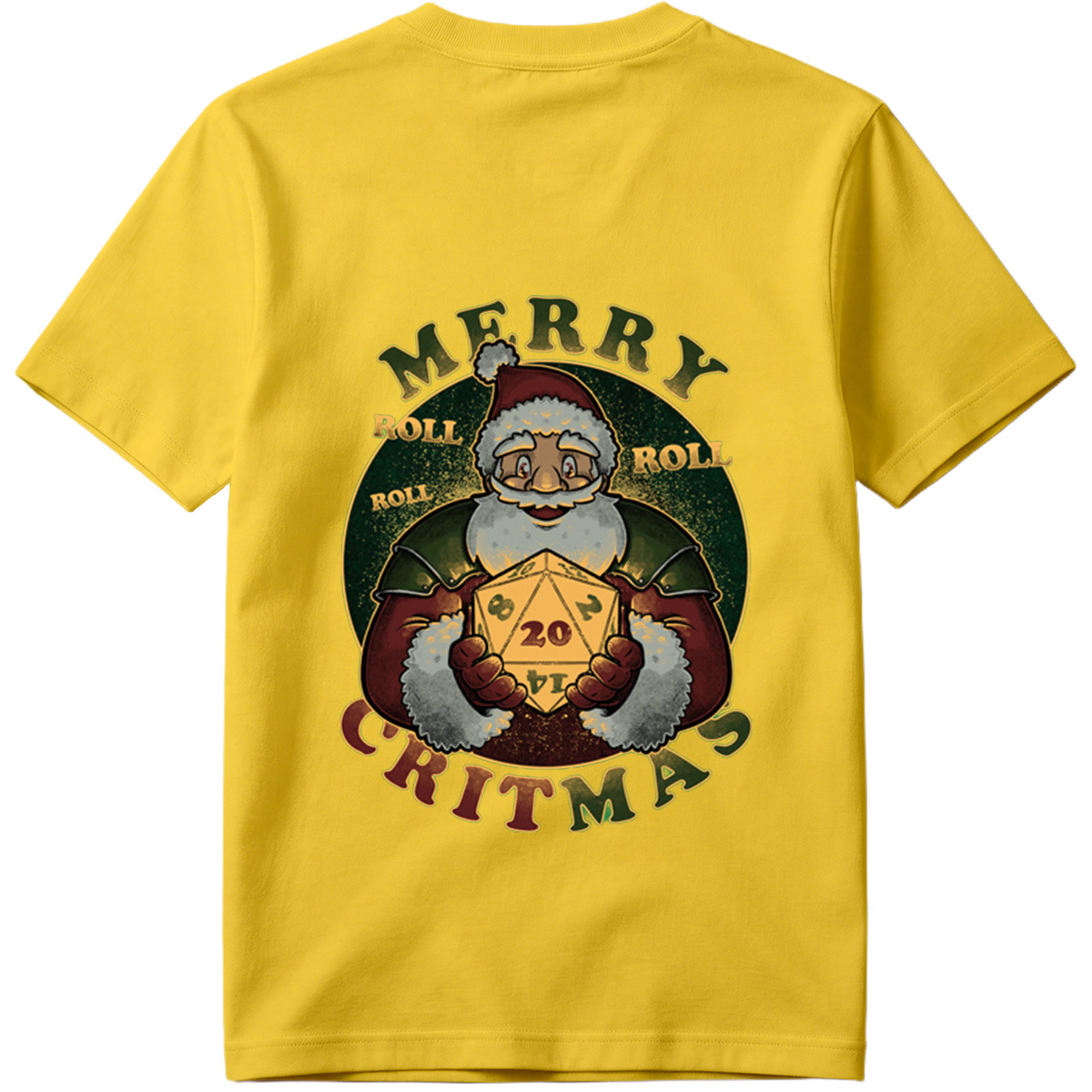 Merry Rollmas: Santa with D20 - Tee