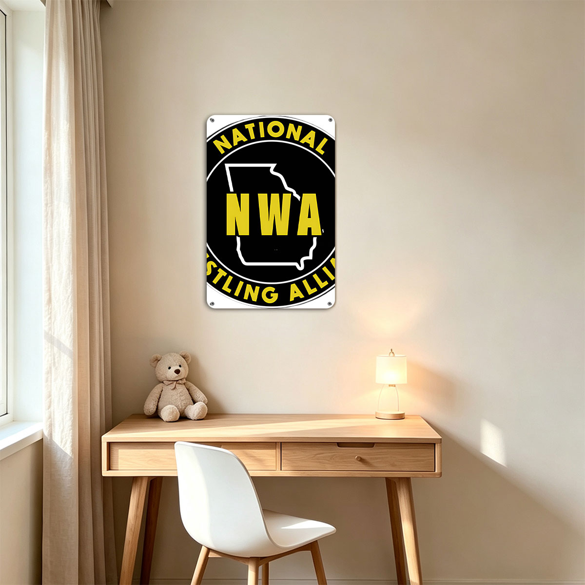NWA National Wrestling Alliance Logo - painting