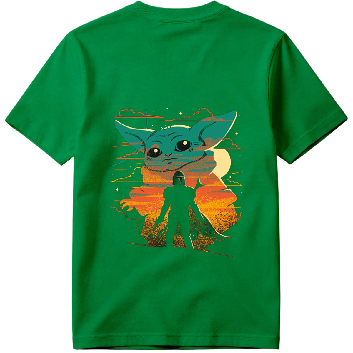 The Mandalorian and Grogu Sunset Silhouette - Tee