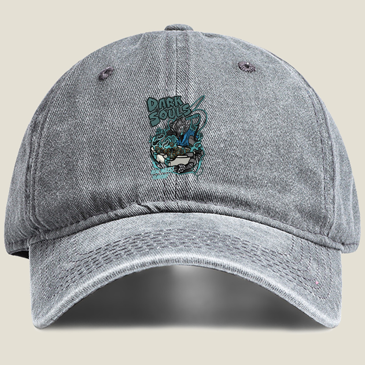 Dark Souls: Abyssal Chocolate Milk - Washed Denim - Baseball Cap