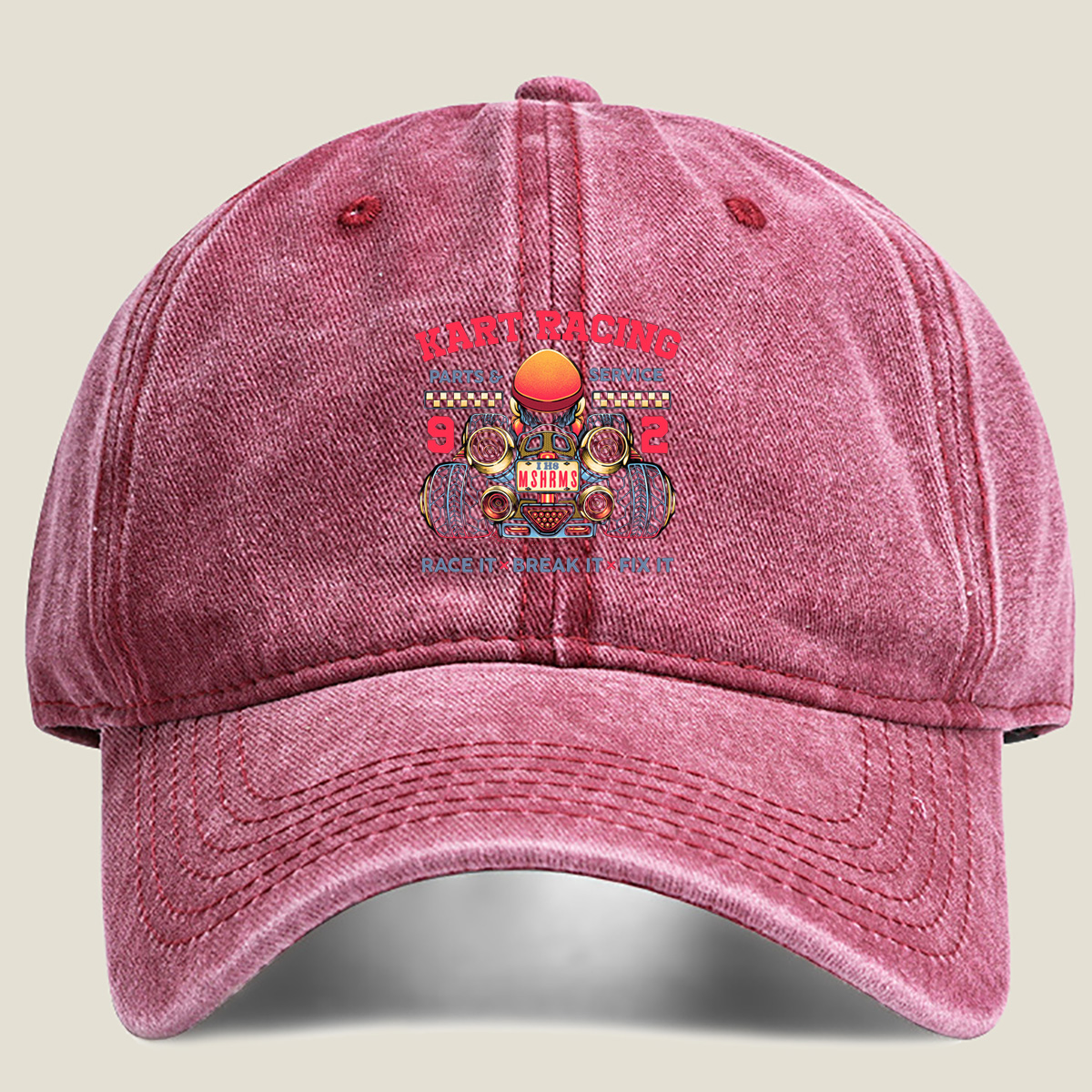 Kart Racing: Mario & Go-Kart Adventure - Washed Denim - Baseball Cap