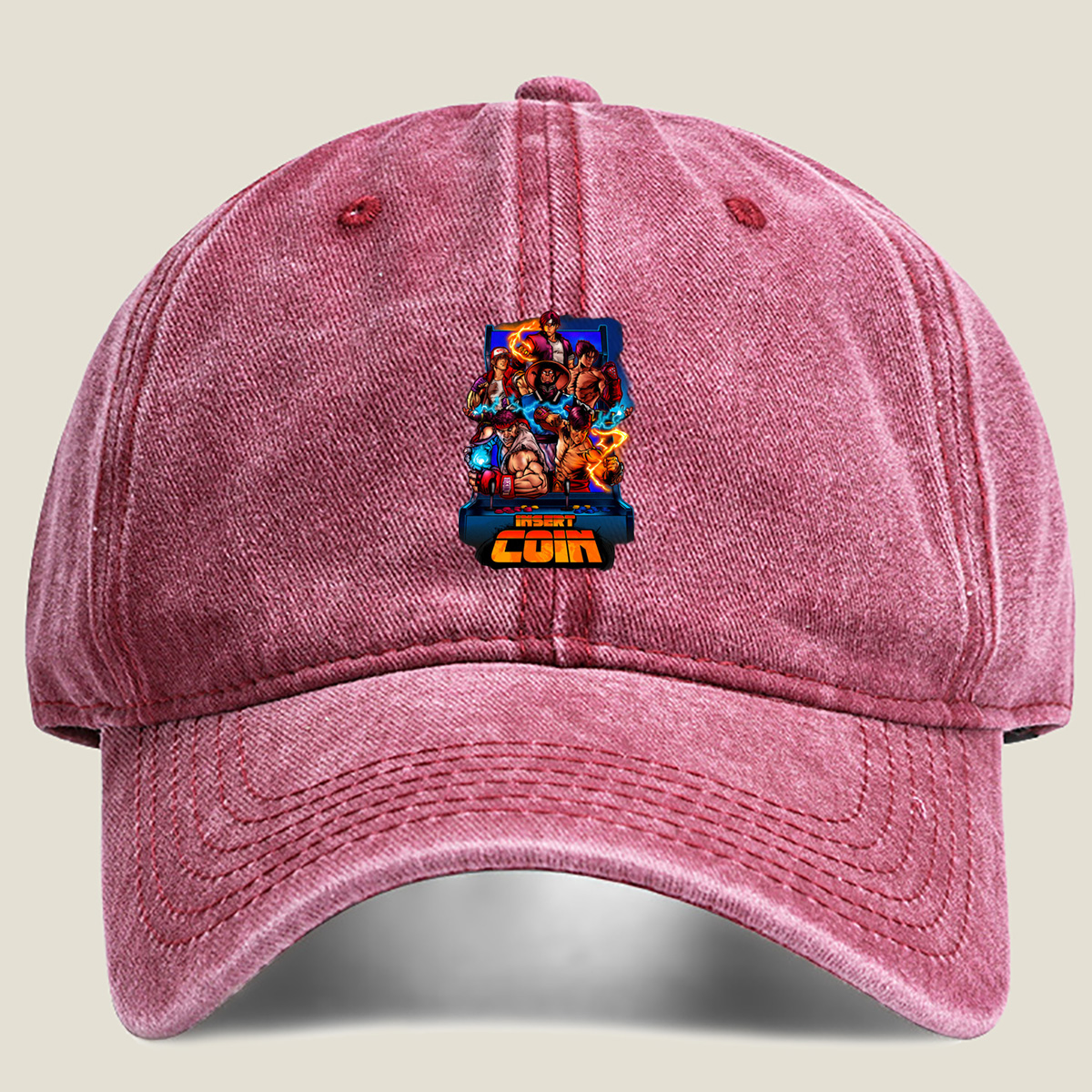 Street Fighter: Ryu, Ken, Chun-Li, Guile, Zangief, M. Bison - Washed Denim - Baseball Cap