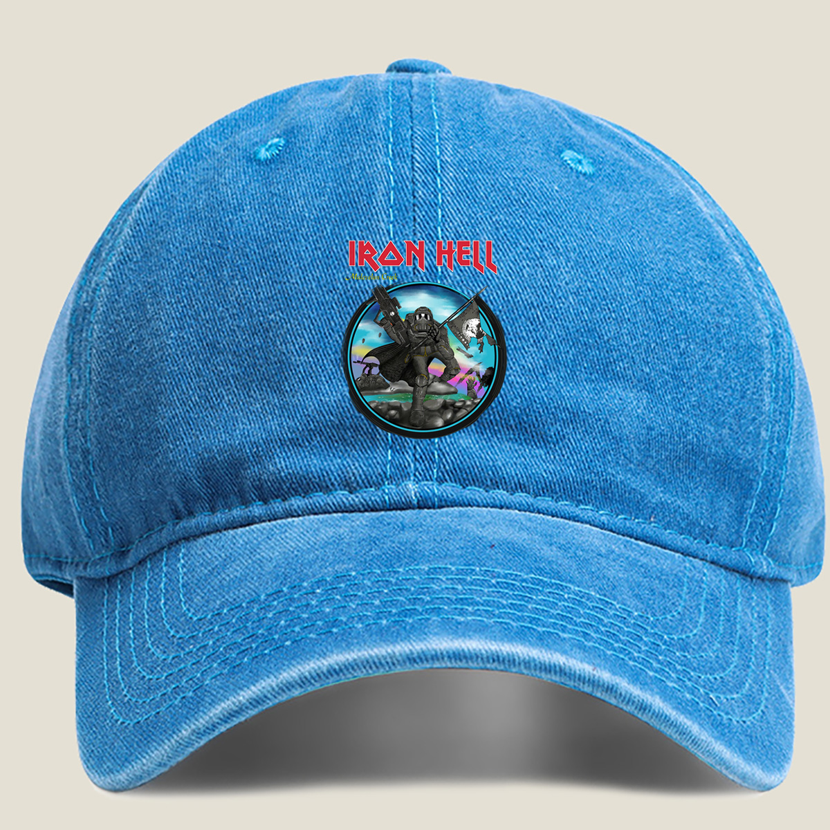 Iron Hell: Malevelon Creek - Washed Denim - Baseball Cap