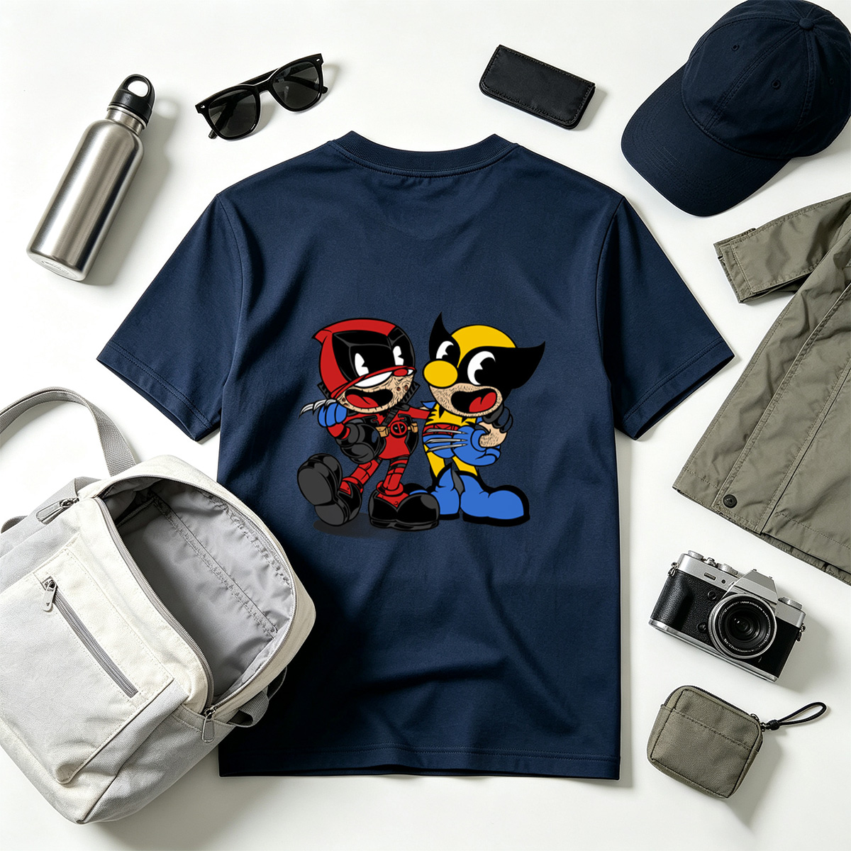 Deadpool and Wolverine Chibi Style - Tee
