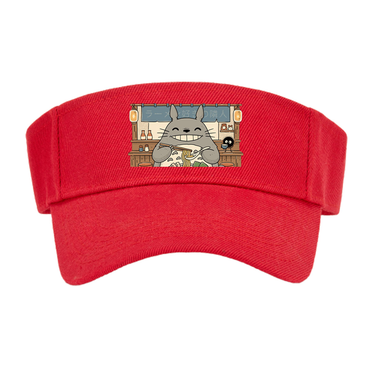 Totoro Enjoying Ramen at a Noodle Shop -  Visor cap