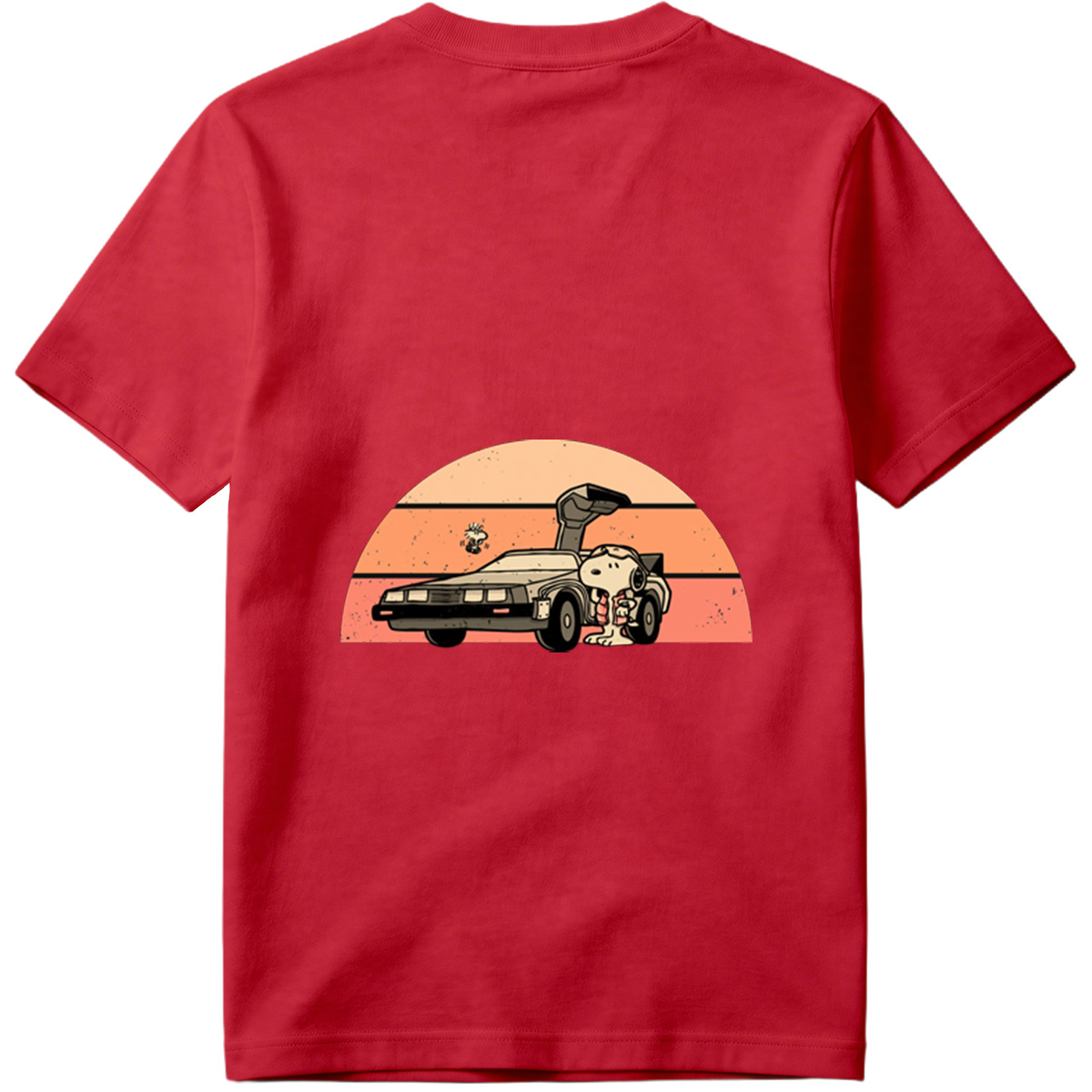 Snoopy and Woodstock in a DeLorean - Tee