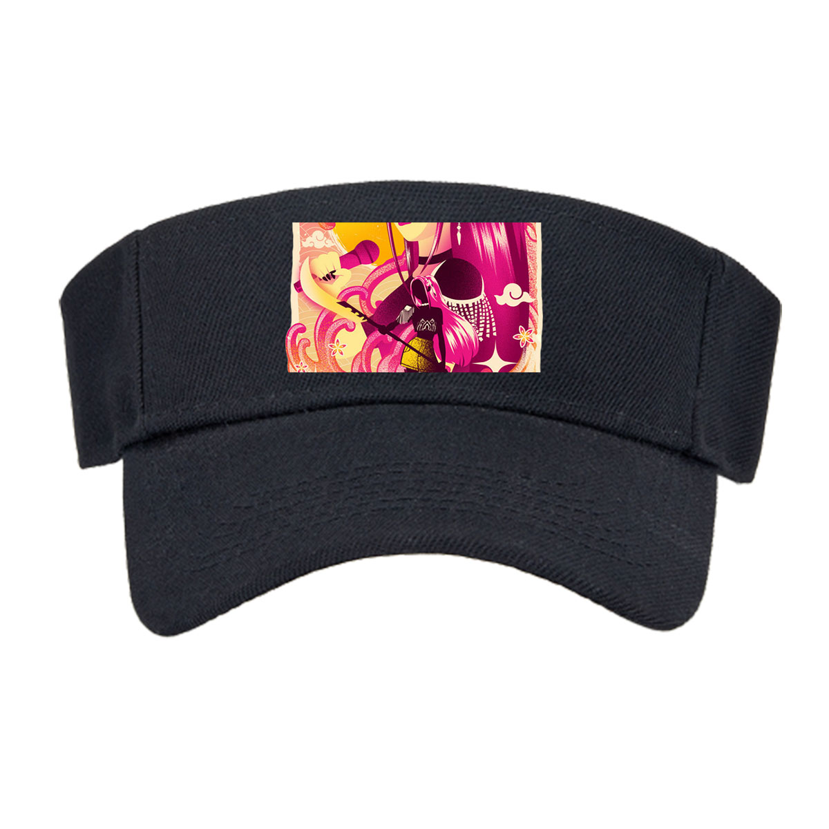 Mira, the Pink-Haired Singer with Microphone and Guitar, in a Vibrant, Stylized Artwork -  Visor cap
