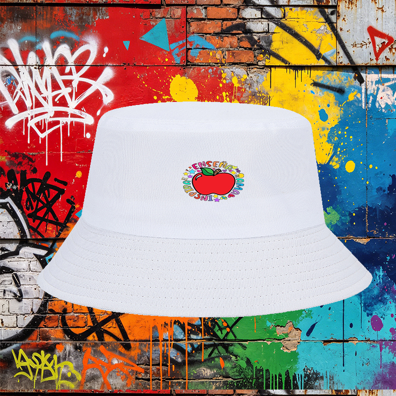 Unisex Classic Bucket Hat with Colorful Apple and 