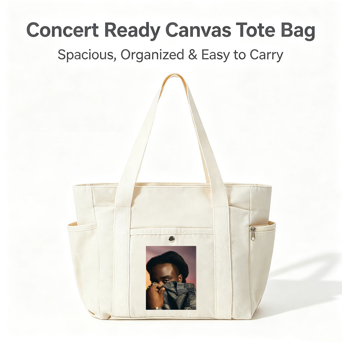 Kendrick Lamar in a Bold Pose Holding Denim Jacket to Face - Multi-pocket bags
