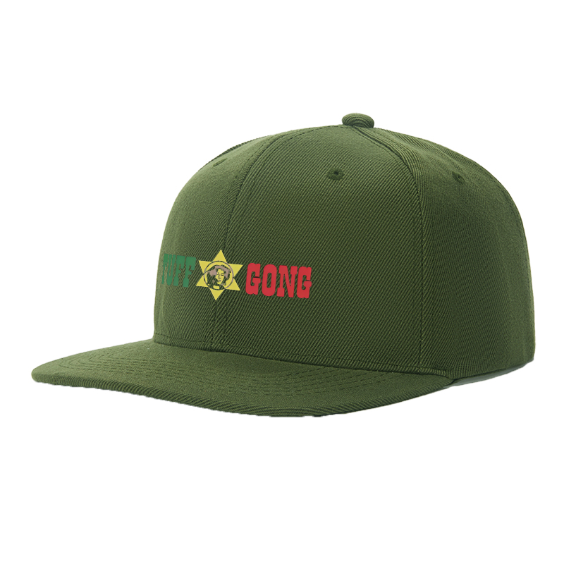 Flat Brim Baseball Cap TUFF GONG Star Logo Print Streetwear Underground Skate Style for Basketball Court Skate Park Hip Hop Artists and Urban Explorers