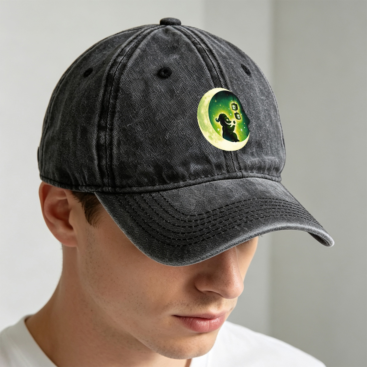 Undertale: Sans and Papyrus on the Moon - Washed Denim - Baseball Cap